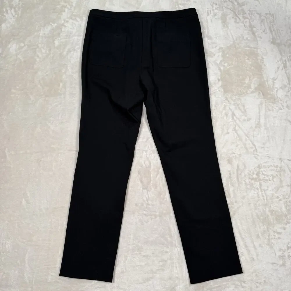 The Reset R Label Trouser Pants Women's Size Medium M Cropped Stretch Black - Picture 4 of 8